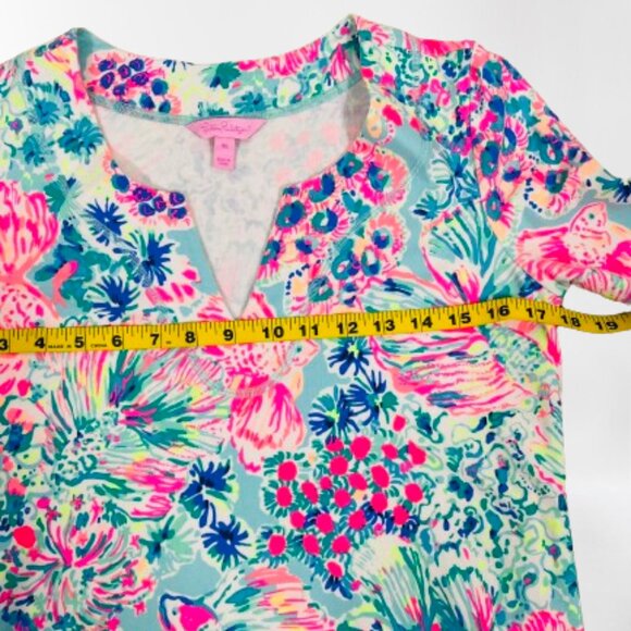 Lilly Pulitzer Justina SPF 50+ Tunic Gypsea Serene Blue Size XS - Picture 6 of 8